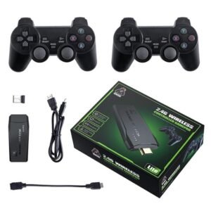 Wireless Retro Game Stick (1080p, 9 Emulators, 2 Players, Plug & Play)